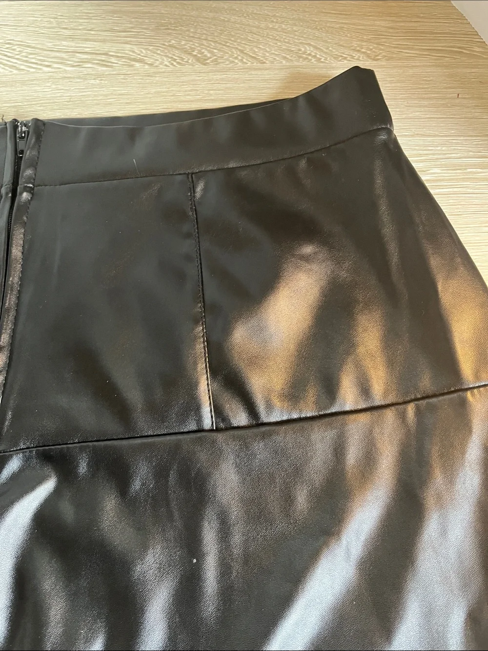 Classic Black Faux Leather Mini Skirt